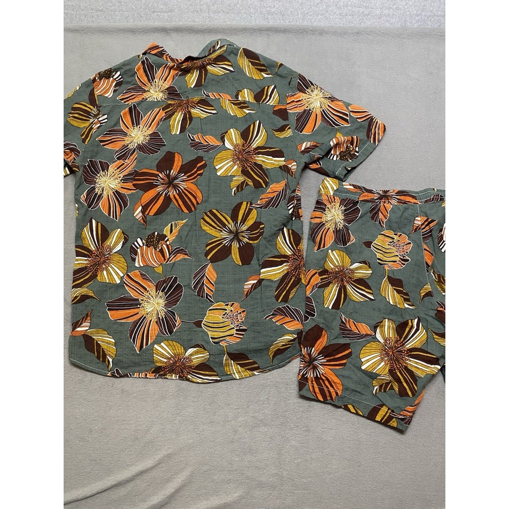 Jogal Unisex Multi Color Hawaiian Shirt and Shorts Set Size Large EUC - Picture 11 of 11